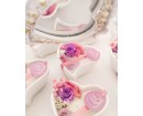 Mini Heart Shabby - Candele Bio Naturali in Cera di Soia con Fiori Stabilizzati