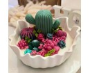Desert Bloom Garden - Terrarium in gesso e cera di soia e oliva