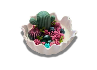 Desert Bloom Garden - Candela Artigianale in Gesso Ceramico Profumato