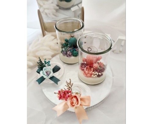 Terrarium in Glass Large – Candela Artigianale in Cera di Soia e Oliva | Eco-friendly & Decorativa