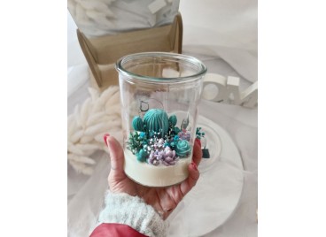 Terrarium in Glass Large – Candela Artigianale in Cera di Soia e Oliva