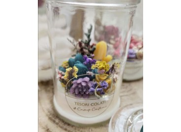 Terrarium in Glass Medium – Candela Artigianale in Cera di Soia e Oliva