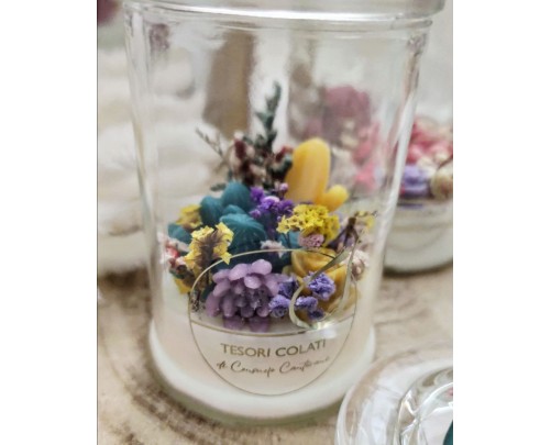 Terrarium in Glass Medium – Candela Artigianale in Cera di Soia e Oliva