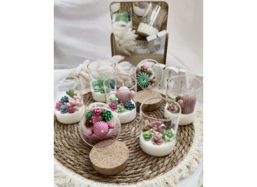 Terrarium Arizona Medium – Candela Artigianale in Cera di Soia e Oliva con Tappo in Legno