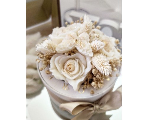 Boquet Portagioie Bianco - Candela Profumata e Portagioie Elegante