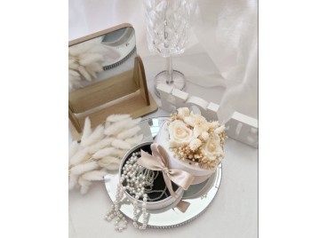 Boquet Portagioie Bianco - Candela Profumata e Portagioie Elegante