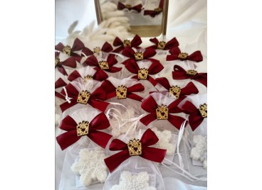 Fiocco di Neve Segnaposto in Cera di Oliva – Mini Bomboniera Elegante